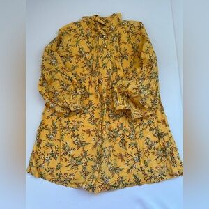 Janie and Jack Yellow Floral Button-Up Dress